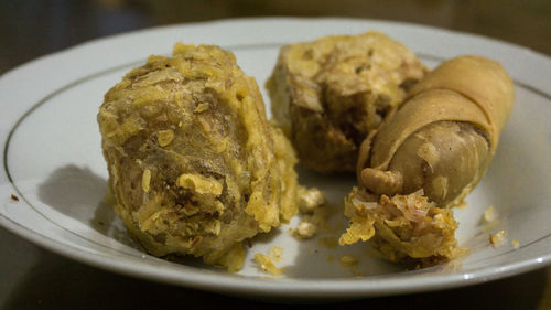 Close-up of food in plate