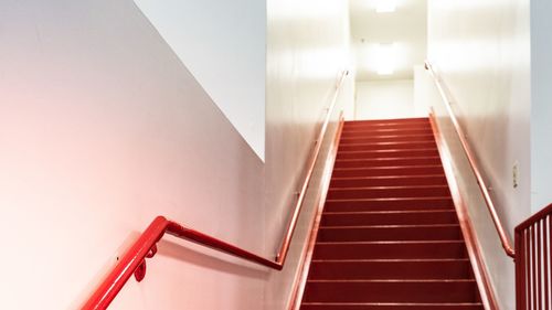 Low angle view of staircase in building