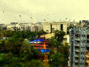 Water drops on glass window