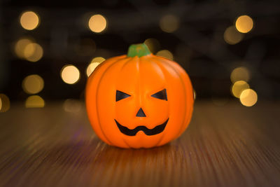 Close-up of pumpkin on table