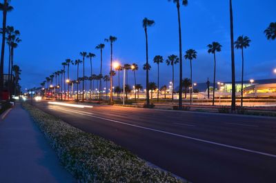 View of street at night