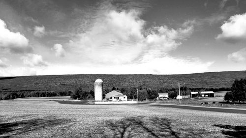 View of road against cloudy sky