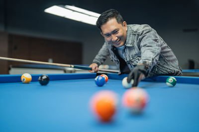 Man playing pool