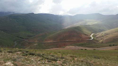 Scenic view of dramatic landscape