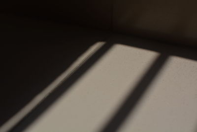 Close-up of shadow on floor