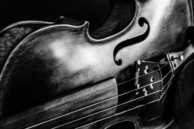 Close-up of cello