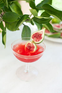 Close-up of drink on table