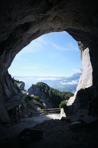 Scenic view of rock formations against sky