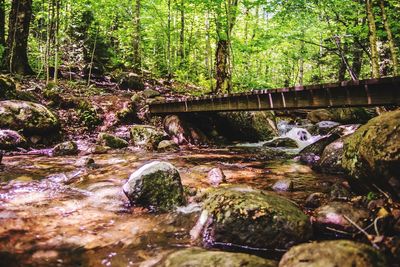 Footbridge over river