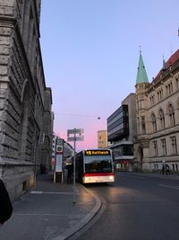 View of clock tower in city