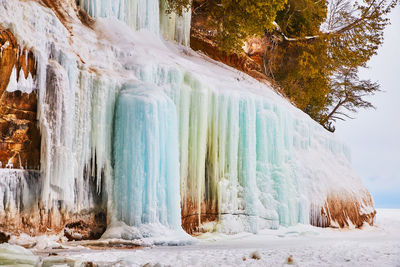 Scenic view of waterfall