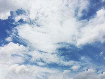 Low angle view of clouds in sky