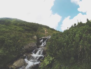 Scenic view of mountain against sky