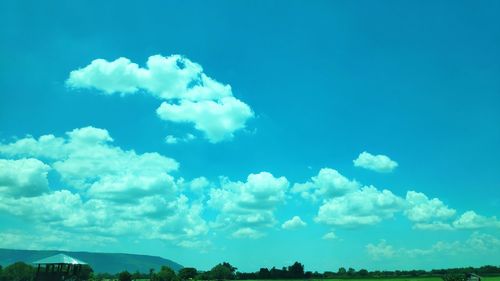 Low angle view of clouds in blue sky
