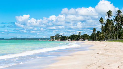 Panoramic view of beach against sky