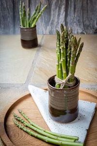 Close-up of potted plant on table