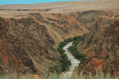 Narrow stream along rocky landscape