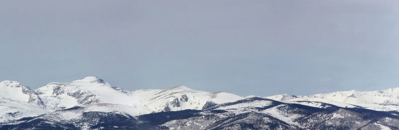 Snowcapped mountains against sky