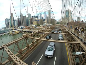 View of suspension bridge