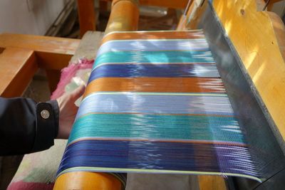 Close-up of man working in factory