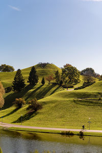 Scenic view of landscape against clear sky