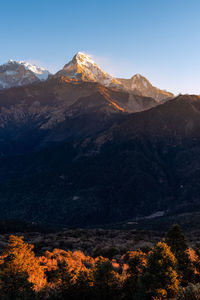 Scenic view of mountain against sky