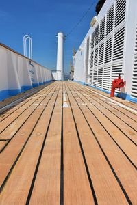 Surface level of boardwalk on deck