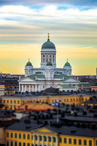 Building against sky in city