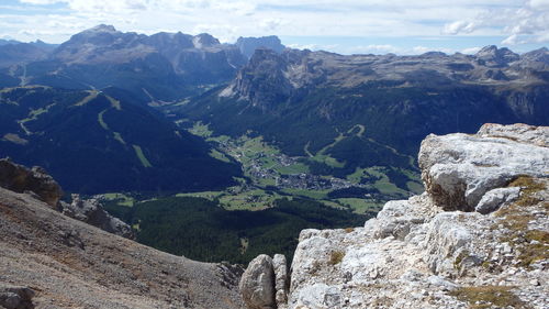 High angle shot of rocky landscape