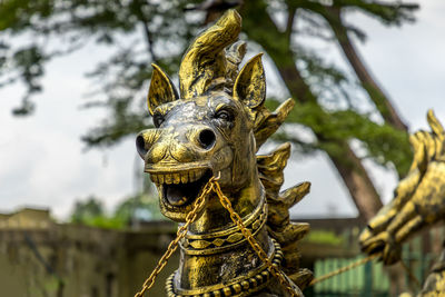 Close-up of a statue