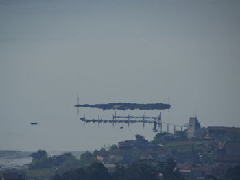 Built structures against the sky