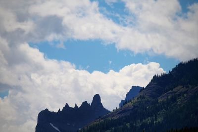 Low angle view of mountain against sky
