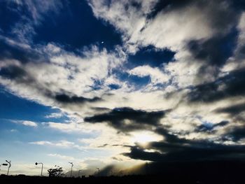 Low angle view of cloudy sky