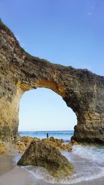 Sunset on bawana beach, sumba island, indonesia