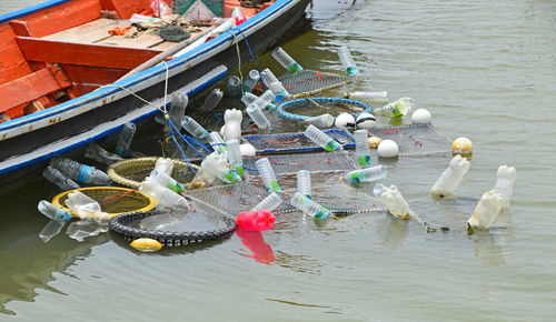 Boats in sea