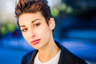 Close-up of young woman