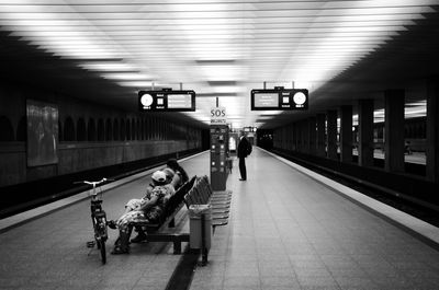 Train at railroad station platform
