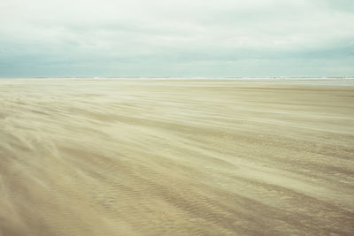 Sandstorm on beach