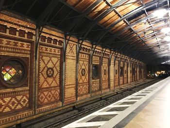 View of railroad station platform