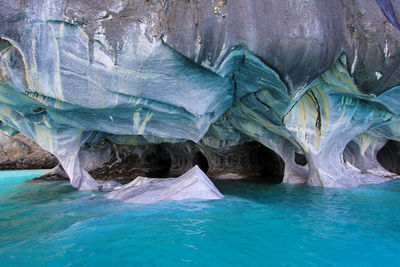 Rock formation in sea