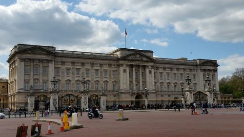 View of historical building against cloudy sky