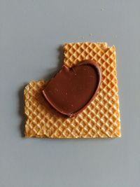 Close-up of heart shape on table