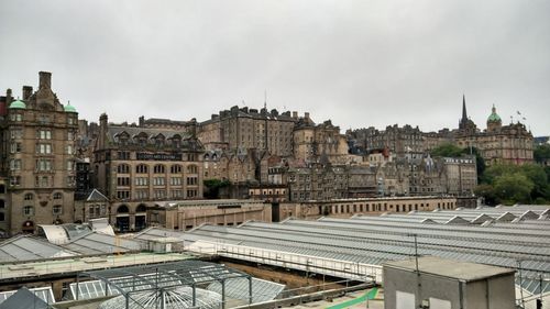 Buildings against sky in city