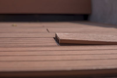 Close-up of book on table