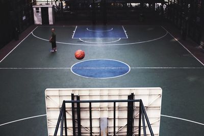 Man standing on playing field