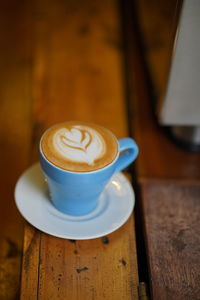 Coffee cup on table