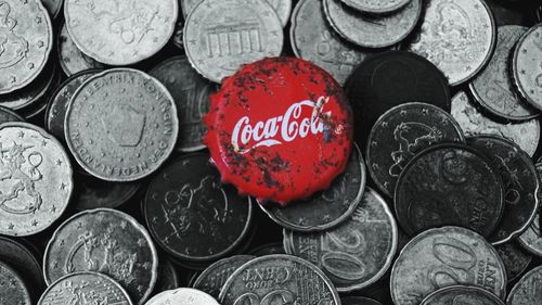 Full frame shot of coins