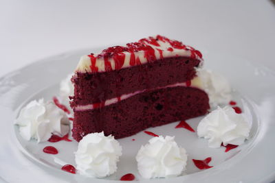 Close-up of cake in plate