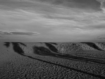 Scenic view of desert against sky