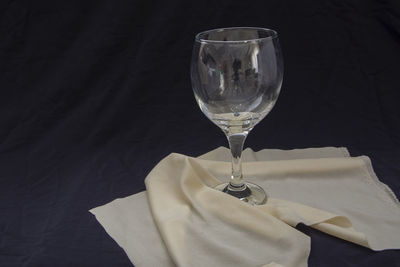 Close-up of wine glass on table